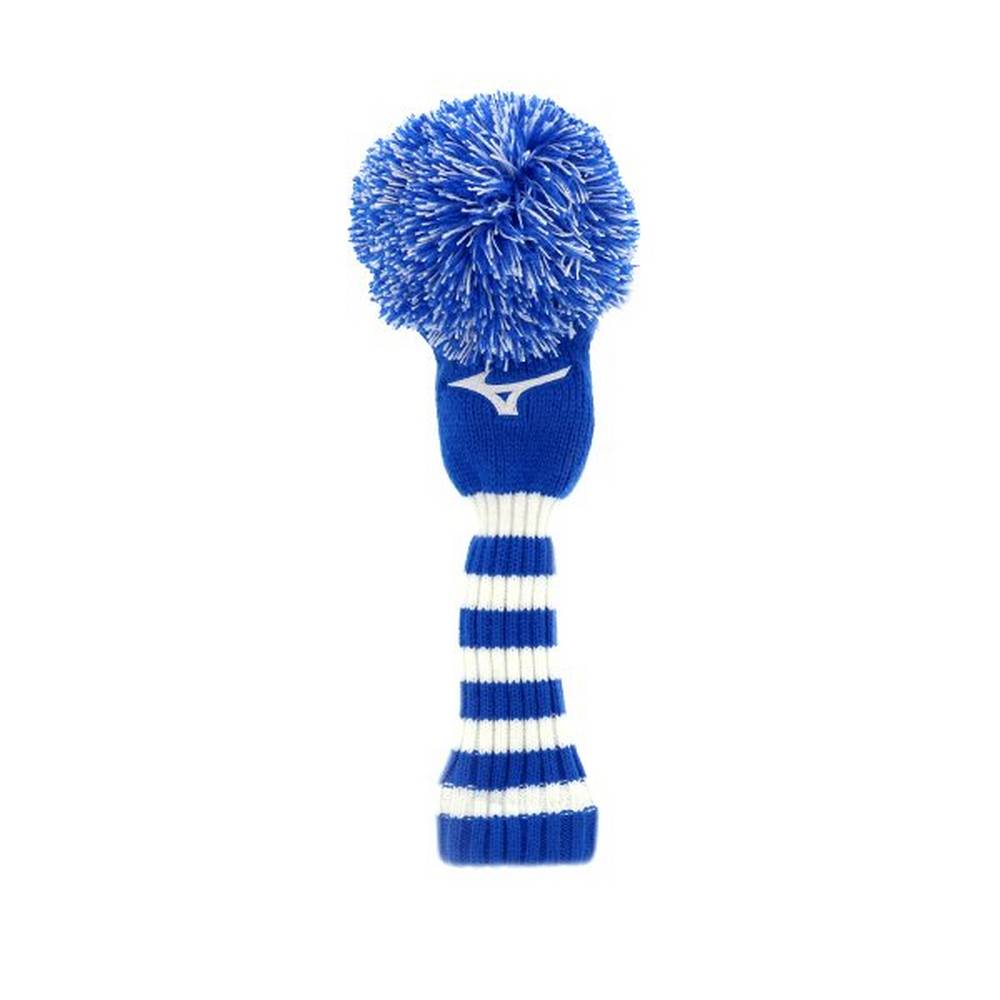 Mizuno Women's Knit Pom Hybrid Headcover Blue/White (260324-DEF)